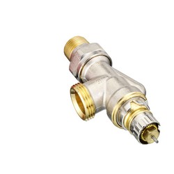 Клапан для двухтрубной системы отопления RA-N, угловой горизонтальный (UK), Ду 15 мм, наружная резьба
